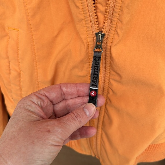 Marmot women’s orange jacket white lining size XS - Picture 5 of 9